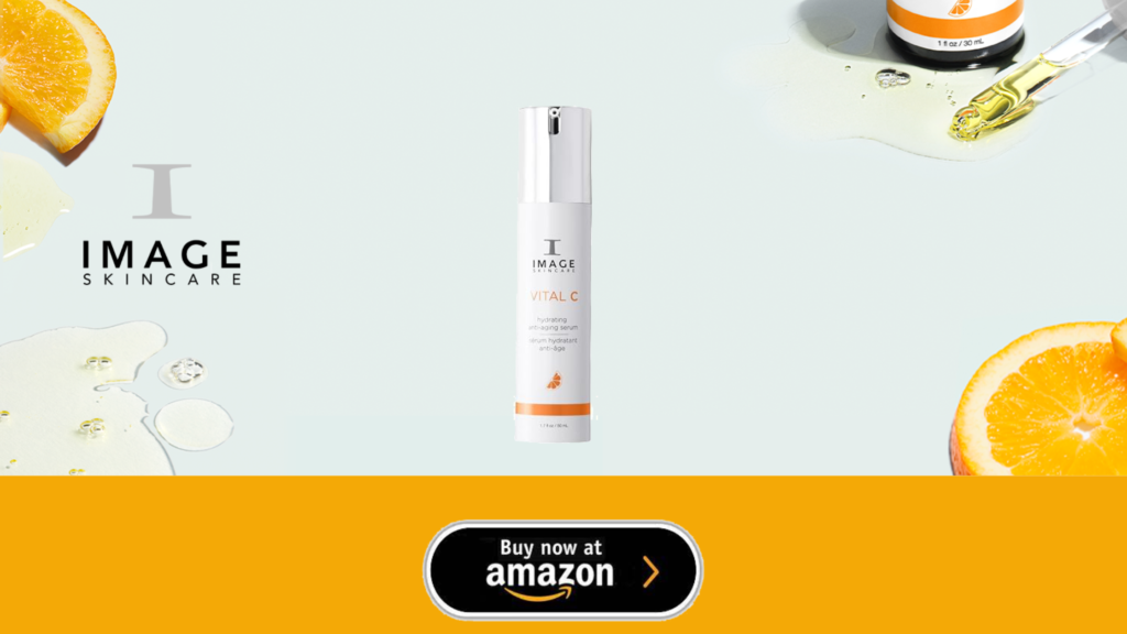 Woman with glowing skin after using IMAGE Skincare Vital C Serum