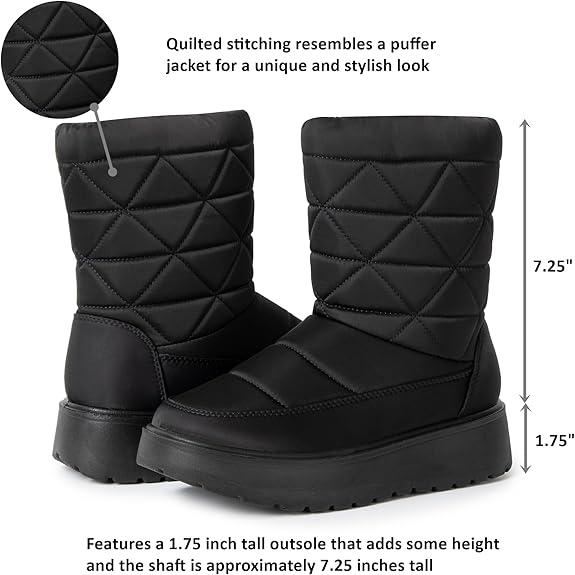 Waterproof: Keep your feet dry with their water-resistant design for winter
