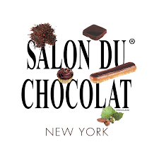 Logo of Salon du Chocolat NYC featuring elegant typography with a chocolate-themed design, representing the premier chocolate exhibition in New York City.