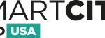 Smart City Expo USA logo featuring bold, modern typography with 'Smart City' in black and 'Expo USA' in teal, representing innovation and urban development