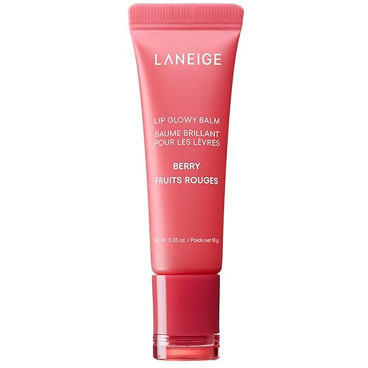 LANEIGE Lip Glowy Balm in Berry shade, offering hydration and glossy finish.

