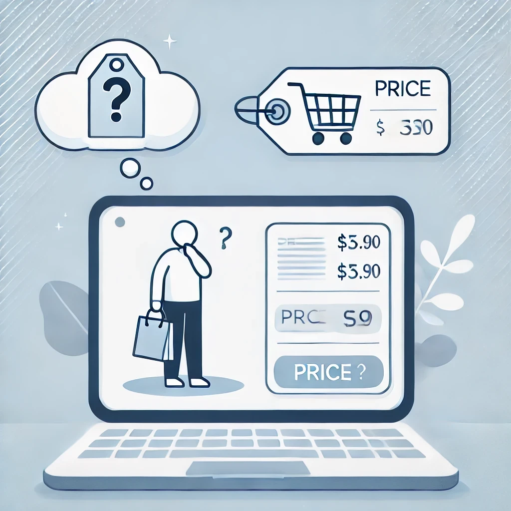 A smart shopper analyzing prices and discounts, learning how to spot a good deal with confidence.