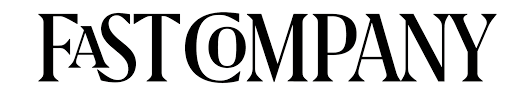 Banner of Fast Company, showcasing their logo on a clean background, representing innovation and business media.