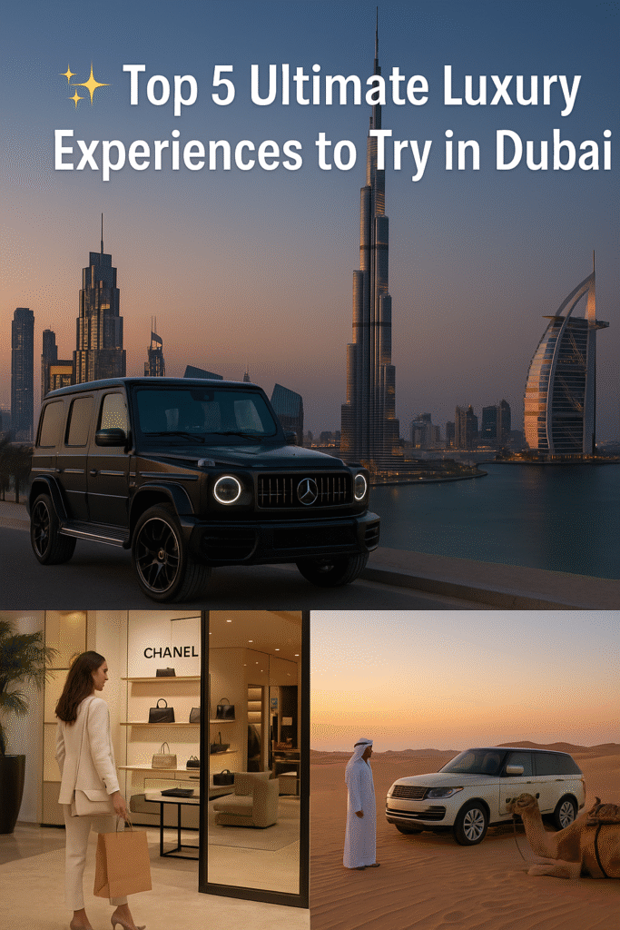 ✨ Top 5 Ultimate Luxury Experiences to Try in Dubai
